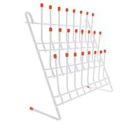 Jrifedptry Rack di essiccazione da laboratorio 24 pioli laboratorio vetreria rack filo vetreria rack di essiccazione parete / laboratorio indipendente vetro asciugatura rack