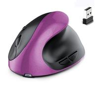 Jrifedptry Ricaricabile Dual Mode USB 2.4G Wireless + Bluetooth Mouse Ottico Ergonomico Verticale per Computer Notebook