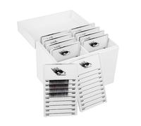 Jrifedptry Scatola di immagazzinaggio bianca per ciglia Organizzatore di trucco Colla per ciglia Pallet Supporto per ciglia Innesto Strumento di estensione delle ciglia
