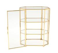 Jrifedptry Scatola per gioielli a 3 livelli in vetro, organizer per gioielli, multifunzione, per riporre oggetti decorativi da tavolo da toeletta
