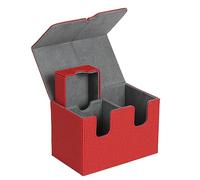 Jrifedptry Scatola portaoggetti per carte da collezione, per oltre 160 carte, colore: rosso