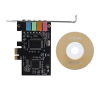 Jrifedptry Scheda audio interna 5.1 per 10 con staffa a basso profilo, PCI-E stereo 3D, chip CMI8738 32/64 bit scheda audio PCI