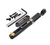 Jrifedptry Sella senza testa ponte chitarra elettrica cordiera con chiave per chitarra elettrica senza testa nero