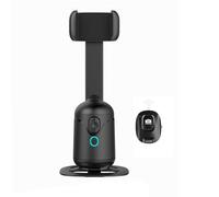 Jrifedptry Smart AI Gimbal Auto Face Tracking Treppiede, Rotazione a 360° con Telecomando e Controllo Gesti per Registrazione Video, Vlog