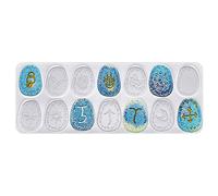 Jrifedptry Stampo in silicone a forma di rune streghe, simbolo, runa, lettera, per fai da te, per resina epossidica, 1 pezzo