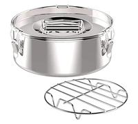 Jrifedptry Stampo per flan Pan argento multifunzionale stampo per ostrica flan con coperchio - Stampo per flan per pentola da 6 litri
