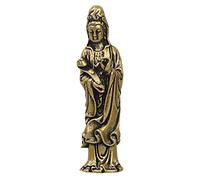 Jrifedptry Statua in bronzo Buddha Yin Bodhisattva Buddha in miniatura per la decorazione di piccoli paesaggi in bronzo antico Ware