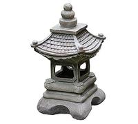 Jrifedptry Stile giapponese Decorazione Cortile Resina Lampada Solare Palazzo Lanterne Luci Paesaggio Casa Giardinaggio Decorazione