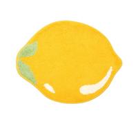 Jrifedptry Tappetino da bagno carino antiscivolo con frutta tappetino da cucina giallo limone decorazione bagno divertente tappeto bambini lavabile in lavatrice
