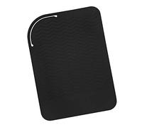 Jrifedptry Tappetino da viaggio in silicone nero, anti-calore, per piastre per capelli, arricciacapelli, ferri da stiro e altri strumenti per lo styling a caldo