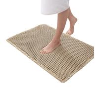 Jrifedptry Tappeto a nido d'ape per bagno, ingresso e ingresso, tappetino assorbente, tappetino antiscivolo per il bagno, colore: cachi