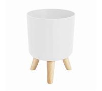 Jrifedptry Vasi per piante moderni con gambe in legno, supporto per camera da letto, soggiorno, pavimento, vaso da fiori in vaso, casa e giardino -B