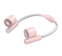 Jrifedptry Ventilatore da collo portatile senza lama USB ricaricabile muto mini ventilatore da collo per ventole di raffreddamento all'aperto Ventilador rosa
