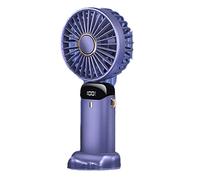 Jrifedptry Ventilatore portatile a mano da ufficio multifunzionale pieghevole a doppia testa piccolo ventilatore con cordino per il collo ()