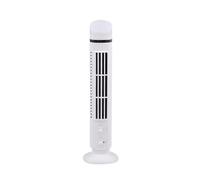 Jrifedptry Ventilatore portatile a torre con LED, potente vento, salvaspazio, design senza lama, interfaccia USB, facile da usare, bianco