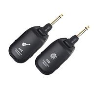 Jrifedptry Wireless Guitar System 2.4G Ricaricabile 4 Canali Chitarra Trasmettitore Ricevitore per Chitarra Elettrica Basso Nero