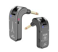Jrifedptry Wireless Guitar System 2.4G ricaricabile batteria al litio trasmettitore ricevitore per chitarra elettrica basso nero