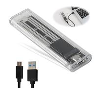 JRILUO Case Trasparente M.2 SSD SATA NGFF USB 3.1 Gen2 5 Gbps, Box Esterno SSD Solo Compatibile con B-Key/B+M-Key SATA, Non Compatibile con NVMe/M-Key, Hard Disk Enclosure Portatile Plug And Play