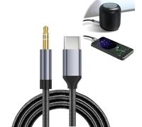 JRILUO Cavo Aux USB C a Jack 3.5mm 1M, Cavo Audio Digitale con Adattatore Type-C a Audio 3.5mm, Nylon Intrecciato Compatibile con iPhone, Galaxy S24/S23, iPad, MacBook, Auto e Stereo di Casa