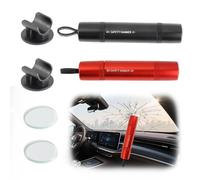 JRILUO Martello di Emergenza 2-in-1 con Tagliacintura, Set di 2 Martelli di Sicurezza Multifunzione, Strumento Salva Vita Portatile, Rompi Vetro Auto Essenziale, per Auto E Bus (Nero E Rosso)