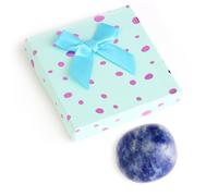 JRILUO Pietra del Coraggio Blu con Biglietto e Scatola Regalo, Simbolo di Forza e Fiducia, Pietra Portafortuna Naturale, Idea Regalo Motivazionale per Studenti, Amici e Colleghi