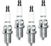 JRISBO Candela per Champion RC12YC, B&S 491055, Torch K6RTC ecc, Compatibile con Briggs & Stratton 450E - 875EX Serie OHV Tosaerba Candele Ricambi Motori Candela di Accensione (4 Pack)