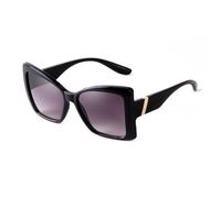 JRLLFD Occhiali da sole Cat Eye retrò oversize da uomo tartarugati occhiali da sole quadrati grandi occhiali da guida da donna UV400, C1 NERO, taglia unica