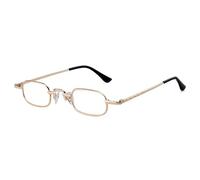 JRLLFD Occhiali da sole rettangolari piccoli da donna Occhiali da sole Steampunk da uomo Occhiali da sole vintage retrò, lenti trasparenti oro C7, taglia unica