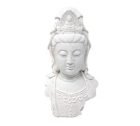 JRose Collections Buddha in meditazione, 14 x 8 cm, colore bianco, statua decorativa in resina per meditazione domestica e giardino zen JR1540