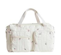 JRPRSC Borsa per Pannolini Multiuso per la Mamma: Borsa per Pannolini Imbottita e Leggera per la Gravidanza e la Cura Del Bambino per l'ospedale e i Viaggi Del Fine Settimana (Flowers)