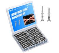 JRready Molex Mini-Fit Jr Terminal Kit Perni Prese 18-24AWG Terminali a crimpare Contatto in ottone stagnato per Mini-Fit 4,2 mm PC ATX/PCI-E/EPS Connettore di alimentazione 50 paia ACTCRH6A12
