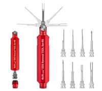 JRready ST5354 Kit di Strumenti per la rimozione dei terminali per Tyco Amp Micro Timer MCP MQS MCON Molex Bosch ECC. Strumento di Riparazione per connettori automobilistici, Include 8 Punte di