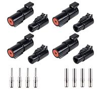 JRready ST6286 Connettore DTHD a 1 pin, 4 set, IP67 connettori terminali singoli impermeabili per applicazioni pesanti, dimensioni contatto 12 calibro filo a crimpare 12-14AWG, 25A