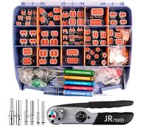 JRready ST6306-1 Deutsch Connector Master Kit con strumento di crimpatura a torretta Deutsch JRD-HDT-48, connettori DT DTM DTP DTHD con dimensioni 12 16 20 contatti solidi calibro filo 12-22AWG