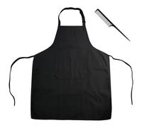 JRSHIRLEYLTD 1 grembiule da parrucchiere, grembiule da taglio dei capelli con comb, tinture per capelli e uso personale, impermeabile, con borsa, Nero , Länge 21.6 cm x Breite 15.7 cm