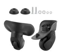 JRSHIRLEYLTD 1 paio di ruote per valigie, utensili di ricambio in plastica, accessori per riparazione bagaglio, valigetta rigida, Nero