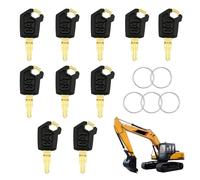 JRSHIRLEYLTD 10 chiavi di accensione 5P8500 universali per macchine da costruzione per macchine pesanti/bulldozer di attrezzature pesanti, interruttore di accensione chiave, set di chiavi di avvio di