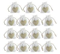 JRSHIRLEYLTD 11 piccoli sacchetti di stoffa, 10 x 8 cm, piccoli sacchetti di stoffa, sacchetti regalo, sacchetti di cotone, per confezionare piccoli regali promozionali, saponi (bianco)