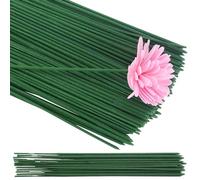 JRSHIRLEYLTD 110 bastoncini di fiori artificiali, in plastica, verdi, per fiori, verdi, staminali per piante, filo fai da te (17 cm, verde)