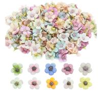 JRSHIRLEYLTD 132 pezzi, fiori floreali, fiori artificiali, decorazione per capelli, decorazione per torte, fai da te, scrapbooking