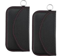 JRSHIRLEYLTD 2 pezzi chiave auto, keyless schermatura, keyless schermatura, 20 x 10.5 cm, nero, per Chiavi, carte, cellulari, automobili, tasche, borse, zaini