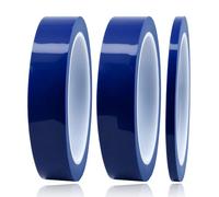 JRSHIRLEYLTD 2 rotoli di nastro adesivo resistente al calore, 20 mm x 50 m, colore blu, con 1 rotolo da 5 mm x 50 m, nastro di trasferimento termico per trasformatori, isolamento elettrico