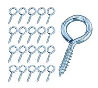 JRSHIRLEYLTD 20 ganci a vite, piccoli anelli a vite, viti autofilettanti, ganci da soffitto, per casa, cucina, progetti artistici, interni ed esterni