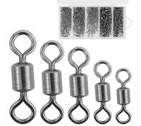 JRSHIRLEYLTD 220 girelle per pesca trota, 5 dimensioni 4# 6# 8# 10# 12# Anelli solidi da pesca, per evitare grovigli, lenze da pesca