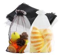 JRSHIRLEYLTD 40 sacchetti in organza, colore bianco e nero, da riempire, per gioielli, matrimoni, sacchetti regalo in organza (20 x 30 cm, 20 neri e 20 bianchi)