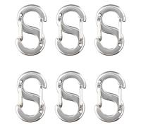 JRSHIRLEYLTD 5 accorciatori a doppia apertura, 1,2 x 0,6 cm, chiusura a catena a S Lock, accorciatori in acciaio inox, collane di chiusura, connettori per braccialetti (argento)