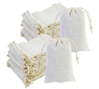 JRSHIRLEYLTD 52 Sacchetti di Cotone e Lino 10 x 15 cm - Sacchetti Regalo per Calendario dell'Avvento Fai da te, Natale