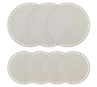 JRSHIRLEYLTD 7 pezzi di base in vimini in legno, cesti all'uncinetto, fondo rotondo per borsa intrecciata all'uncinetto, per fai da te, decorazione per la casa, artigianato, tessitura, cestino (15 cm,