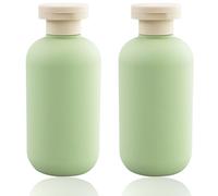 JRSHIRLEYLTD Bottiglie da spremere, 2 pezzi, 200 ml, in plastica, ricaricabili, con chiusura a cerniera, accessori da viaggio per shampoo, creme, lozioni, balsamo