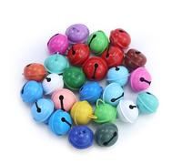 JRSHIRLEYLTD Campanelle per fai da te, 22 mm, in metallo, colorate, 26 campane con occhielli, per artigianato, gioielli, festival, campane per animali domestici (12 colori), Medium